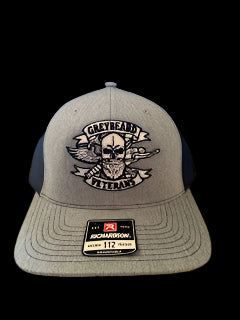 GreyBeard Veteran 112 Trucker Snapback - GREY/ BLACK with the Jack